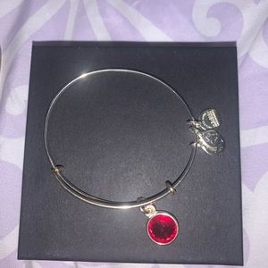 Alex and Ani Scarlet Swarovski Birthstone bracelet